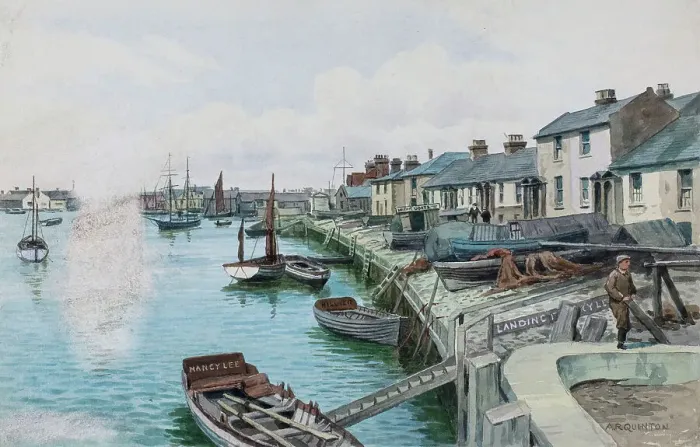 Framed Print : Harbour at Littlehampton, Sussex Framed Print : Harbour at Littlehampton, Sussex