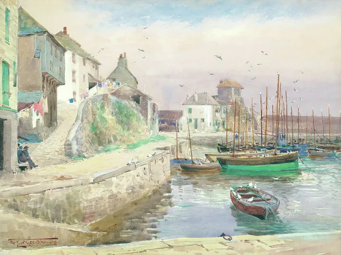 Framed Print : The harbour, Mevagissey, Cornwall Framed Print : The harbour, Mevagissey, Cornwall