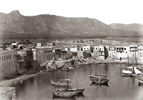 The harbour at Paphos, Greece, circa 1880s