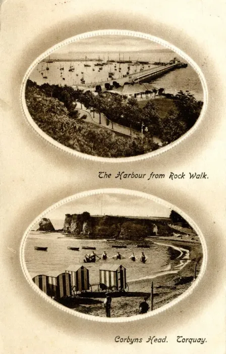 Framed Print : Harbour from Rock Walk, and Corbyns Head, Torquay Framed Print : Harbour from Rock Walk, and Corbyns Head, Torquay