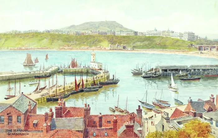 Framed Print : Harbour at Scarborough, North Yorkshire Framed Print : Harbour at Scarborough, North Yorkshire