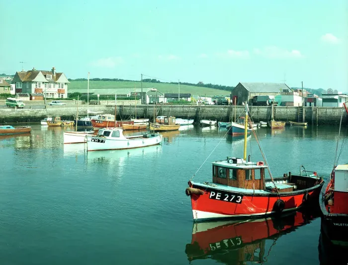 Framed Print : The harbour, West Bay Framed Print : The harbour, West Bay