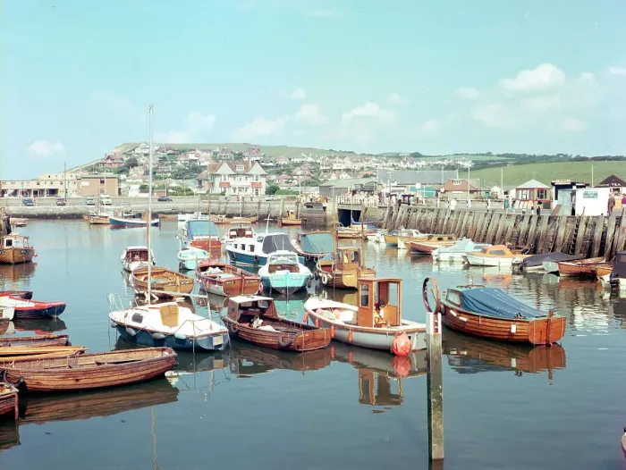 Framed Print : The harbour, West Bay Framed Print : The harbour, West Bay
