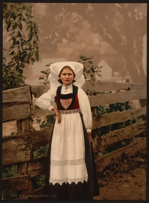 Framed Print : A Hardanger girl, Hardanger Fjord, Norway Framed Print : A Hardanger girl, Hardanger Fjord, Norway