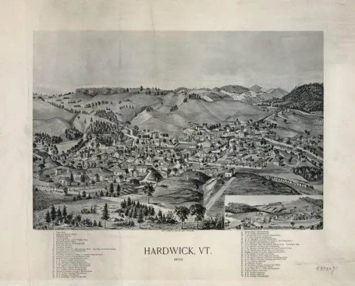 Framed Print : Hardwick, Vt. 1892 Framed Print : Hardwick, Vt. 1892