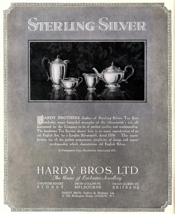 Framed Print : Hardy Bros Advertisement