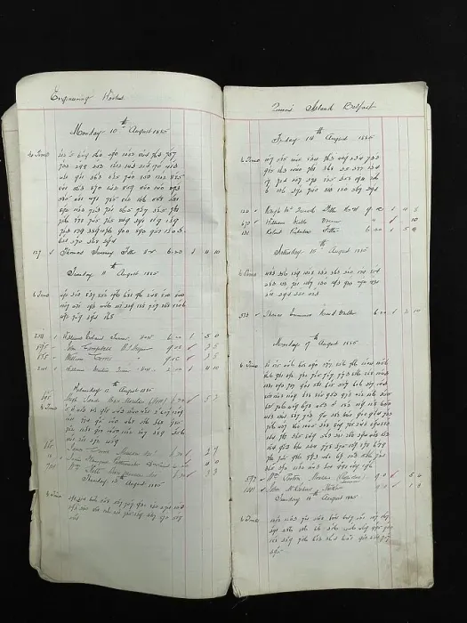 Framed Print : Harland & Wolff ledger from engineering works, Belfast Framed Print : Harland & Wolff ledger from engineering works, Belfast