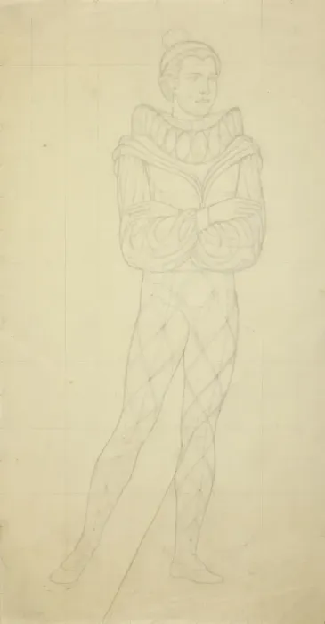 Framed Print : Harlequin study for The Rehearsal Framed Print : Harlequin study for The Rehearsal