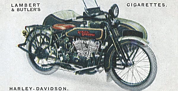 Photograph of a Vintage Harley Davidson & Sidecar Year 1923  8x10 