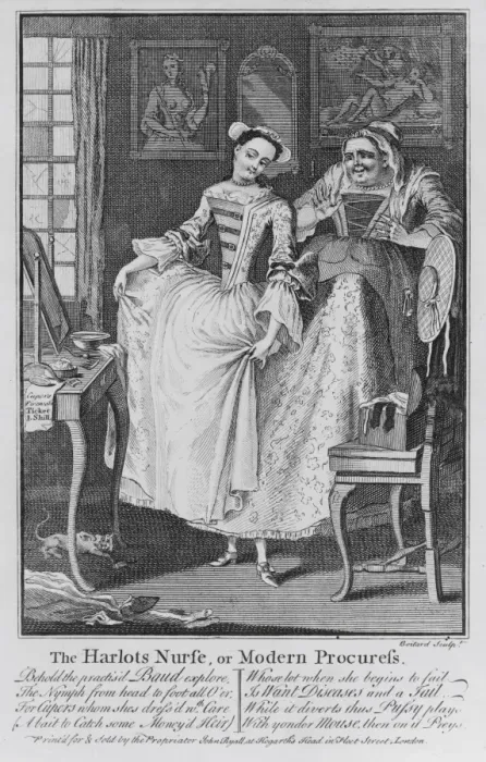 Framed Print : The harlots nurse, or modern procuress Framed Print : The harlots nurse, or modern procuress