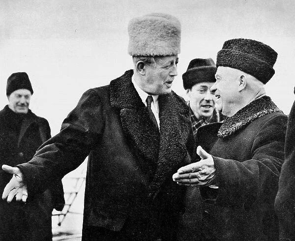 Harold Macmillan and Nikita Khrushchev