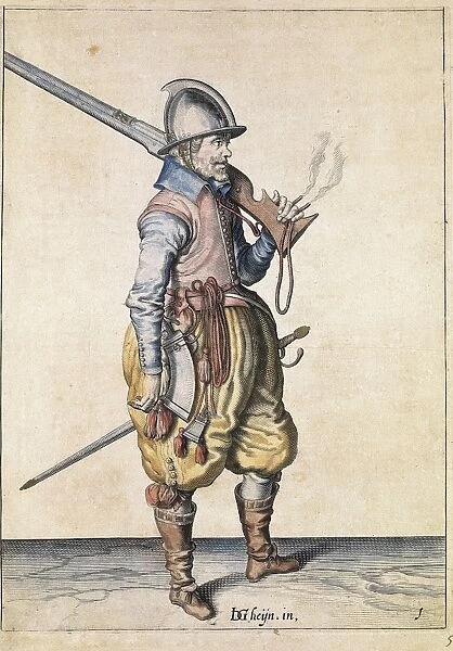 Harquebusier (c. 1600). Etching