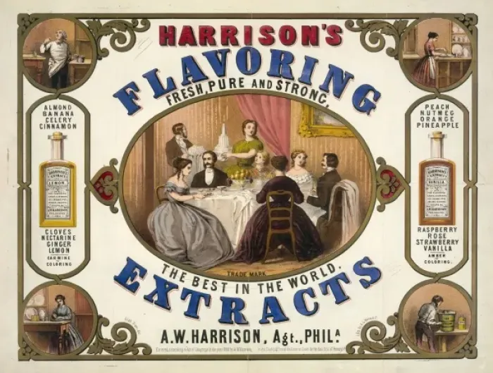 Framed Print : Harrisons flavoring extracts