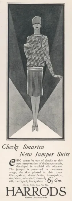 Framed Print : Harrods advertisement for jumper suits Framed Print : Harrods advertisement for jumper suits