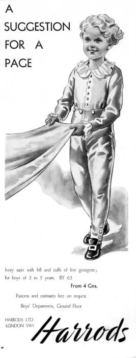 Framed Print : Harrods advertisement - page boy outfit for a wedding Framed Print : Harrods advertisement - page boy outfit for a wedding