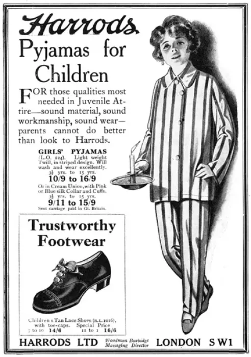 Framed Print : Harrods pyjamas for children Framed Print : Harrods pyjamas for children