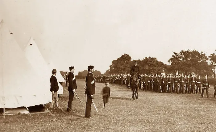 Framed Print : Harrogate Army Harrogate Volunteers camp