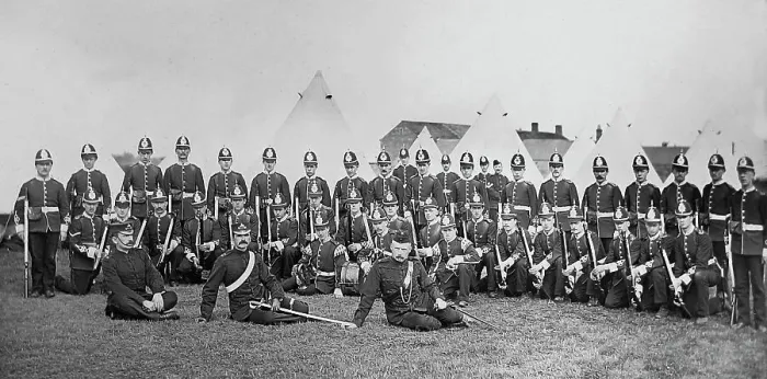 Framed Print : Harrogate Army Volunteer regiment at harrogate Framed Print : Harrogate Army Volunteer regiment at harrogate