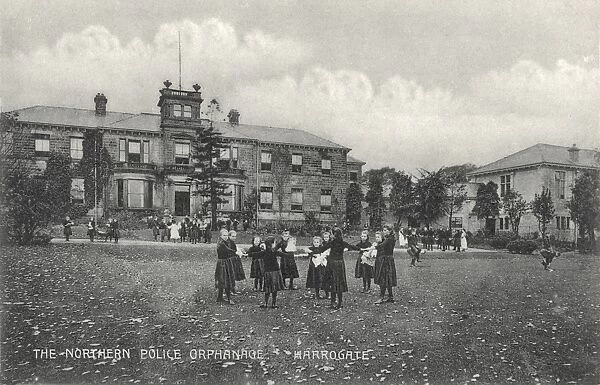 Harrogate Northern Police Orphanage. Girls at play