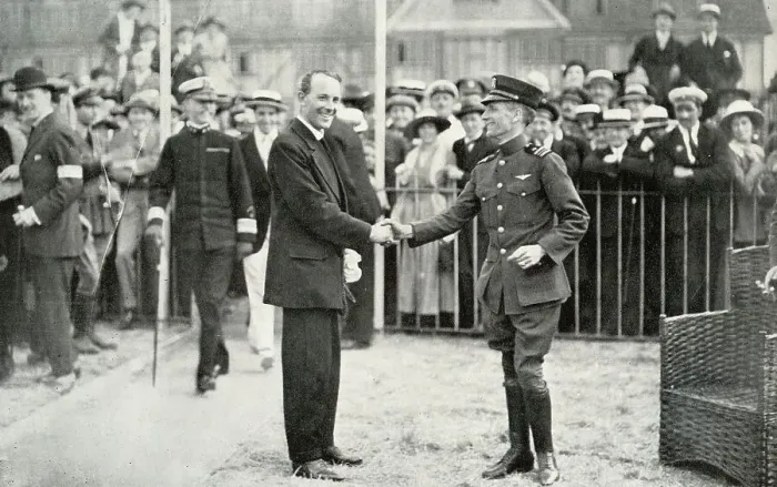 Framed Print : Harry Hawker with Commander Read Framed Print : Harry Hawker with Commander Read