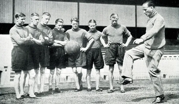 Framed Print : Harry Lowe, Tottenham Hotspur trainer, in action Framed Print : Harry Lowe, Tottenham Hotspur trainer, in action