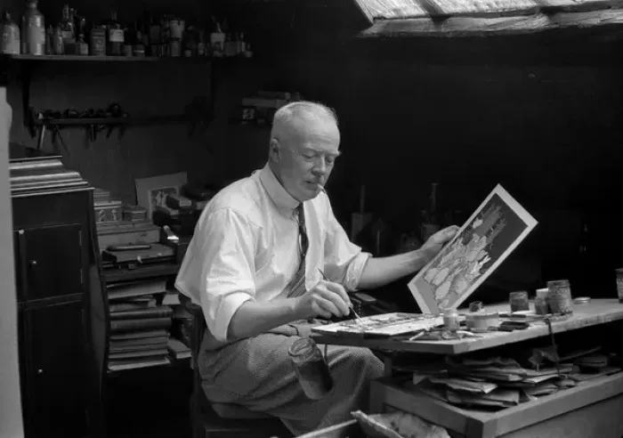 Framed Print : Harry Rountree, artist and illustrator Framed Print : Harry Rountree, artist and illustrator