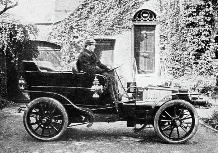 Framed Print : Harry Tate and his MMC veteran car, early 1900s Framed Print : Harry Tate and his MMC veteran car, early 1900s