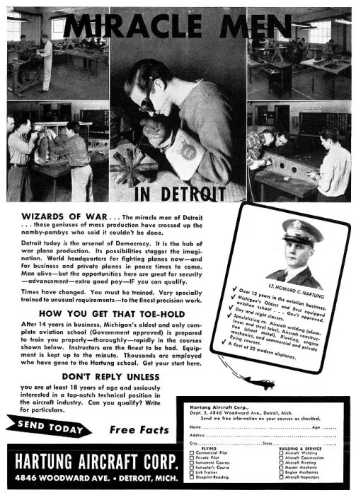 Framed Print : Hartung Aircraft Corp Detroit Michigan Framed Print : Hartung Aircraft Corp Detroit Michigan