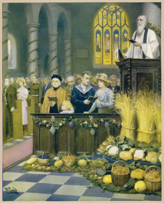 Framed Print : Harvest Festival Service Framed Print : Harvest Festival Service