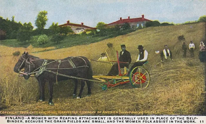 Framed Print : Harvesting in Finland Framed Print : Harvesting in Finland