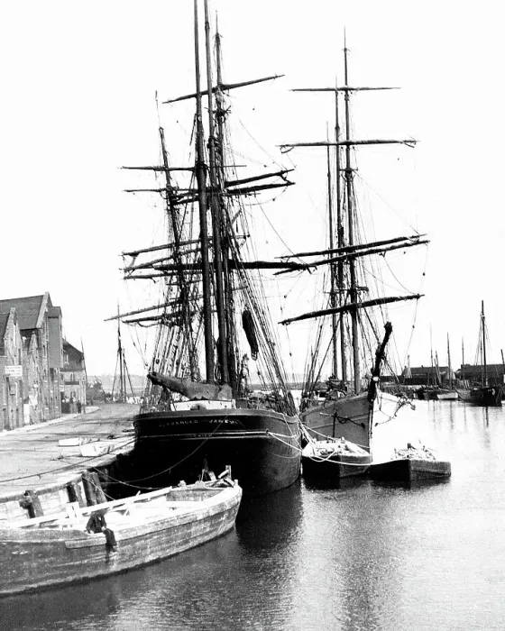 Framed Print : Harwich Docks Victorian period Framed Print : Harwich Docks Victorian period