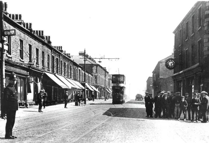 Framed Print : Haslingden Manchester Road early 1900s Framed Print : Haslingden Manchester Road early 1900s