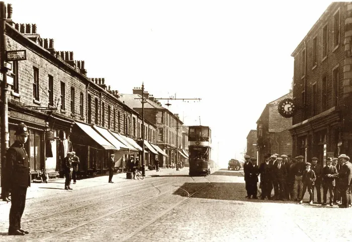 Framed Print : Haslingden Manchester Road early 1900s Framed Print : Haslingden Manchester Road early 1900s