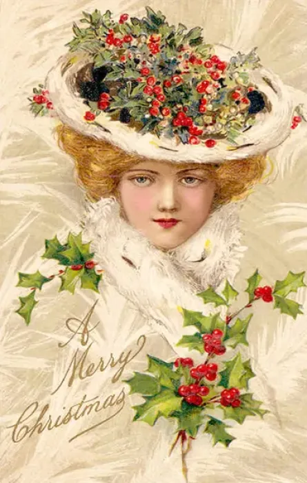 Framed Print : Hat adorned with holly Framed Print : Hat adorned with holly