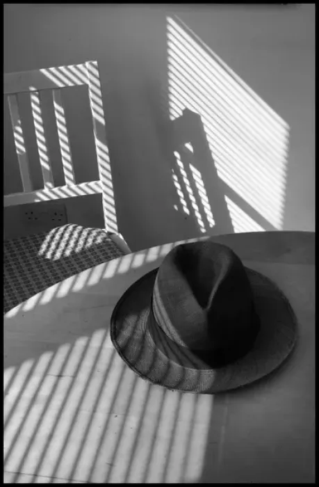 Framed Print : Hat and chair in the sunlight Framed Print : Hat and chair in the sunlight