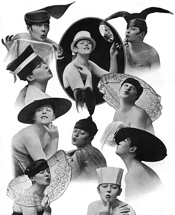 Framed Print : Hat designs inspired by Tatlers Eve, WW1 Framed Print : Hat designs inspired by Tatlers Eve, WW1