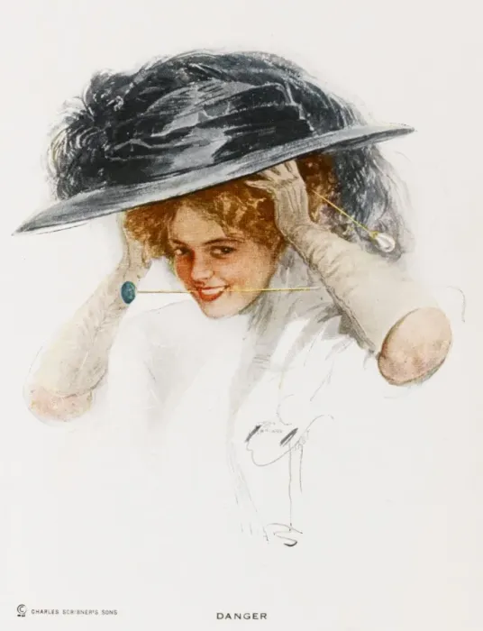 Framed Print : Hat & Hat-Pins / H. Fisher Framed Print : Hat & Hat-Pins / H. Fisher