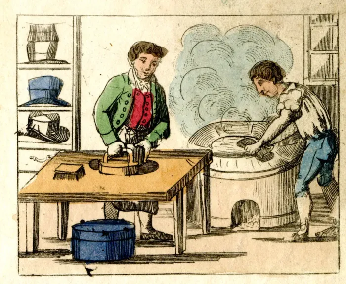 Framed Print : Hat makers at work Framed Print : Hat makers at work