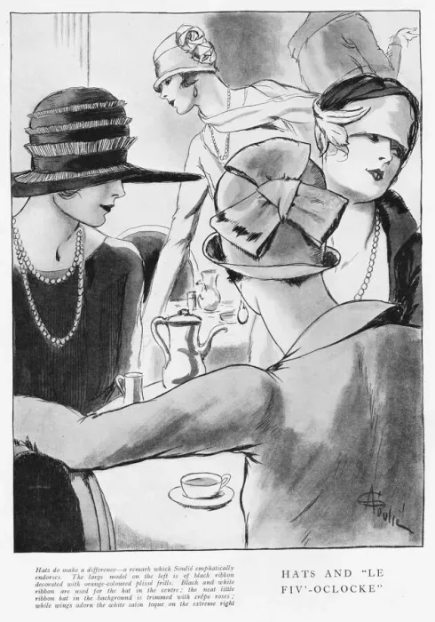 Framed Print : Hat styles sketched by Soulie, Paris, 1925 Framed Print : Hat styles sketched by Soulie, Paris, 1925