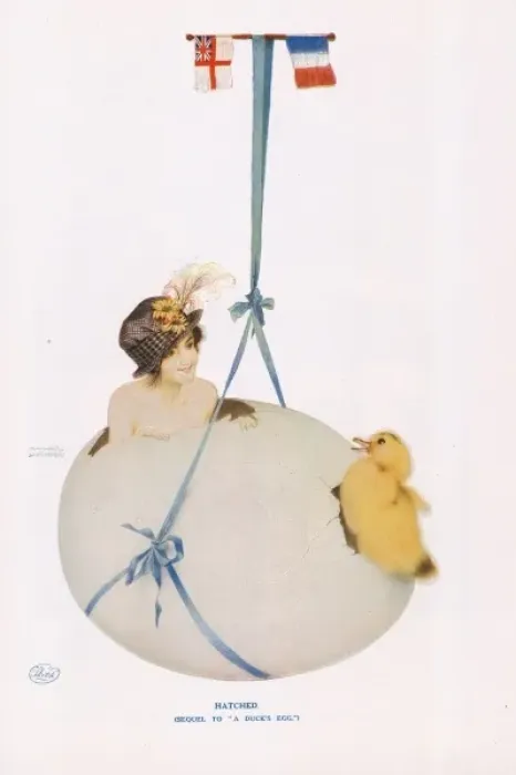 Framed Print : Hatches. Illustration by Raphael Kirchner from The Kirchner Album Framed Print : Hatches. Illustration by Raphael Kirchner from The Kirchner Album