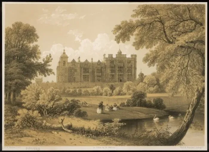 Framed Print : Hatfield House / 1850 Framed Print : Hatfield House / 1850