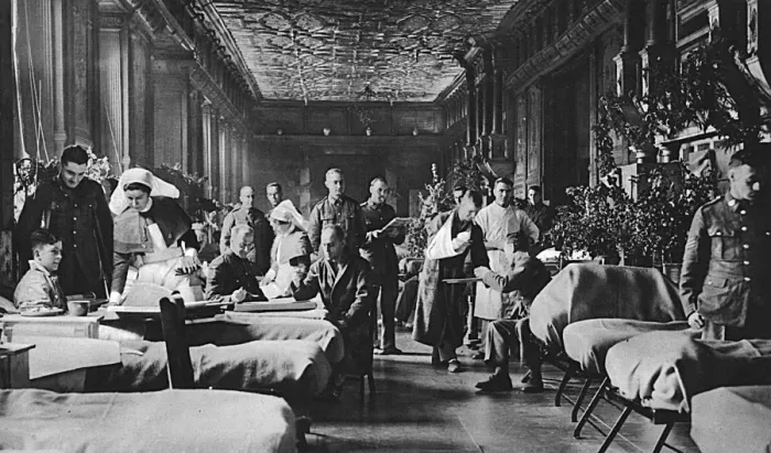 Framed Print : Hatfield House as a military hospital, World War Two Framed Print : Hatfield House as a military hospital, World War Two