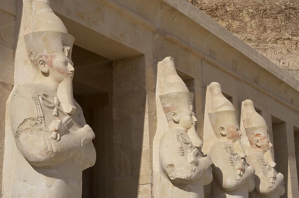 Hatshepsut (1508-1458 B. C). Osirian statues. Egypt