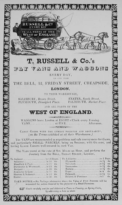Framed Print : Haulage Advertisment London to West Country Victorian period Framed Print : Haulage Advertisment London to West Country Victorian period