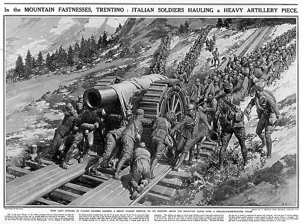 Hauling Italian Artillery in Trentino