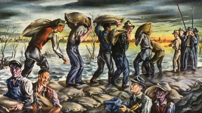 Framed Print : Hauling Sandbags Date: 1941 Framed Print : Hauling Sandbags Date: 1941
