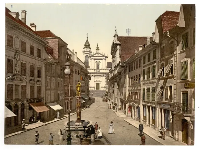 Framed Print : Hauptgasse, Solothurn, Switzerland Framed Print : Hauptgasse, Solothurn, Switzerland