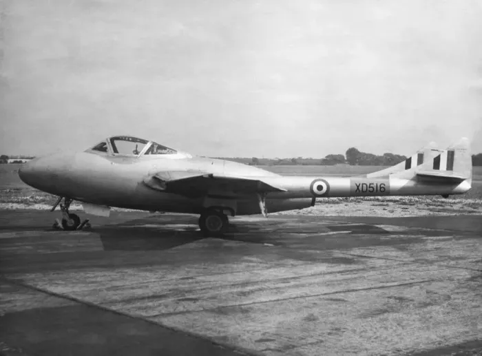Framed Print : de Havilland DH-100 Vampire Framed Print : de Havilland DH-100 Vampire