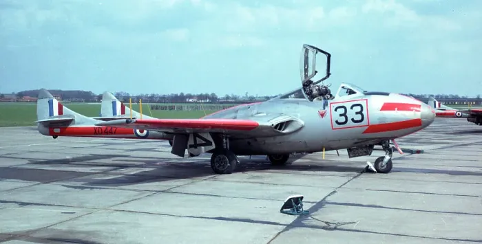Framed Print : de Havilland DH. 115 Vampire T. 11 XD447 33 Framed Print : de Havilland DH. 115 Vampire T. 11 XD447 33