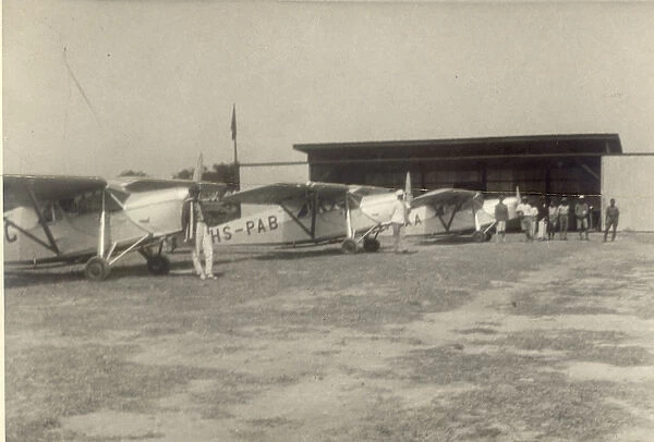 Three de Havilland DH80A Puss Moths, including HS-PAB